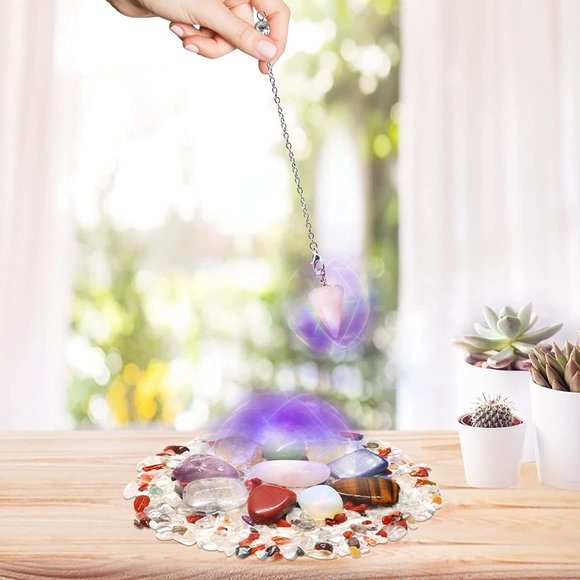 New 13pcs Natural Crystals and Healing Stones Set, 10pcs Tumbled Stones, - Picture 3 of 5